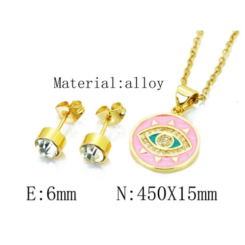 Wholesale Fashion Copper Alloy Jewelry Necklace & Earrings Set NO.#BC41S0085OW