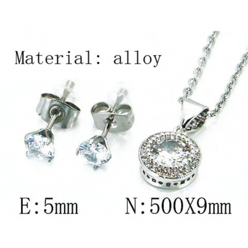 Wholesale Fashion Copper Alloy Jewelry Necklace & Earrings Set NO.#BC54S0468ML