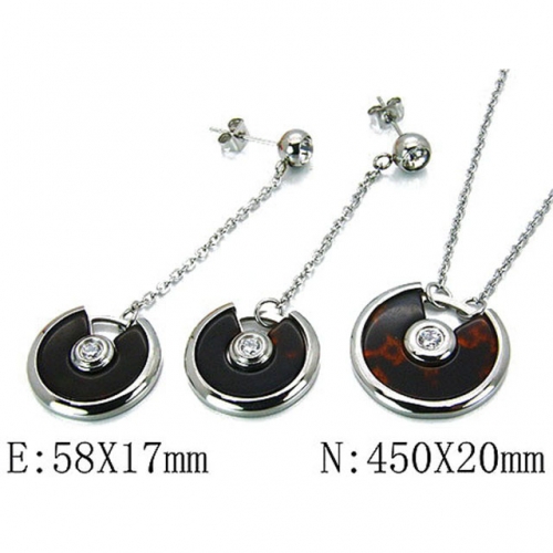 Wholesale Stainless Steel 316L Jewelry Shell Jewelry Sets NO.#BC06S0956HIS