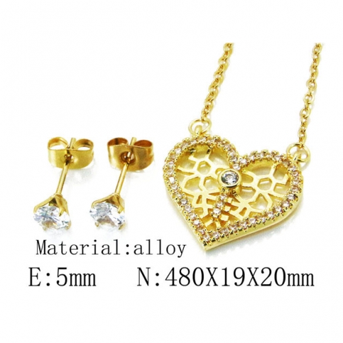 Wholesale Fashion Copper Alloy Jewelry Necklace & Earrings Set NO.#BC54S0487OT