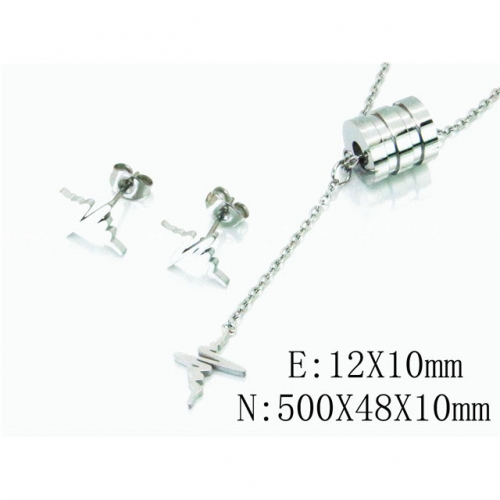 Wholesale Stainless Steel 316L Jewelry Font Sets NO.#BC59S1476N5