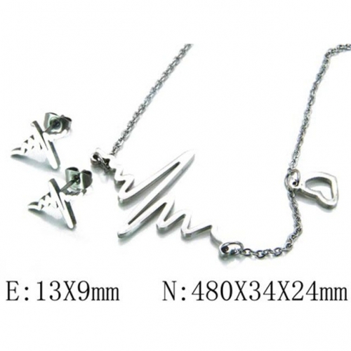 Wholesale Stainless Steel 316L Jewelry Font Sets NO.#BC54S0162ML