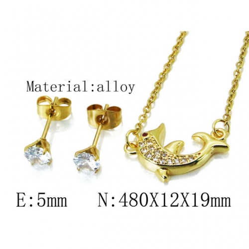Wholesale Fashion Copper Alloy Jewelry Necklace & Earrings Set NO.#BC54S0511OF