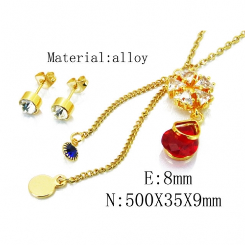 Wholesale Fashion Copper Alloy Jewelry Necklace & Earrings Set NO.#BC41S0024HHS