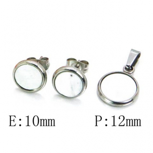 Wholesale Stainless Steel 316L Jewelry Shell Jewelry Sets NO.#BC25S0683NZ