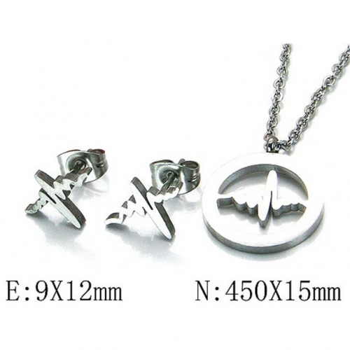 Wholesale Stainless Steel 316L Jewelry Font Sets NO.#BC54S0407LQ