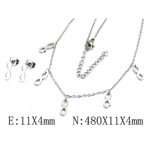 Wholesale Stainless Steel 316L Jewelry Font Sets NO.#BC59S2974ND