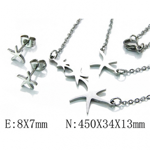 Wholesale Stainless Steel 316L Jewelry Fashion Sets NO.#BC54S0365OD