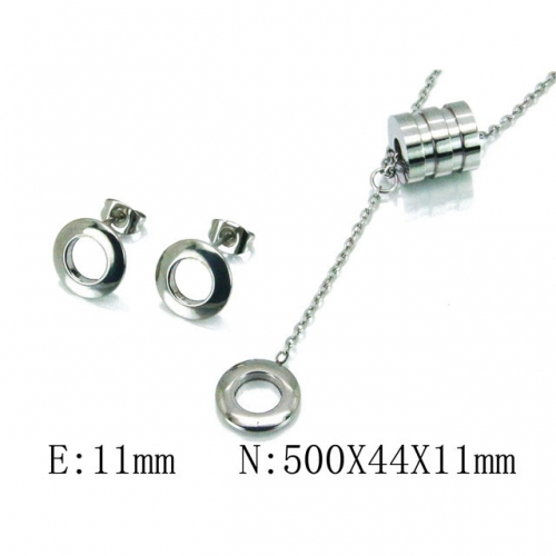 Wholesale Stainless Steel 316L Jewelry Font Sets NO.#BC59S1467PS