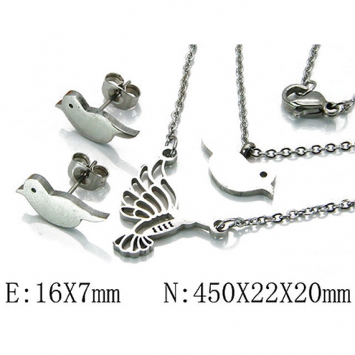 Wholesale Stainless Steel 316L Jewelry Sets (Animal Shape) NO.#BC54S0361OS