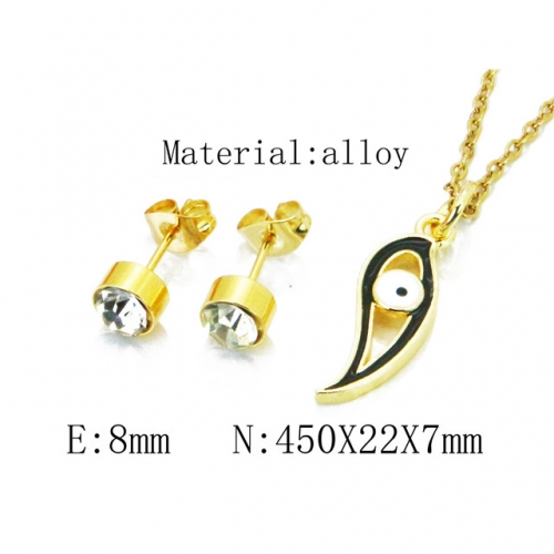 Wholesale Fashion Copper Alloy Jewelry Necklace & Earrings Set NO.#BC41S0099NF