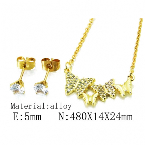 Wholesale Fashion Copper Alloy Jewelry Necklace & Earrings Set NO.#BC54S0481PC