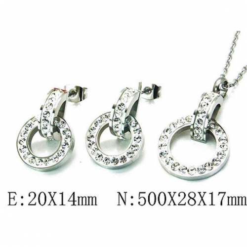 Wholesale Stainless Steel 316L Crystal & Zircon Sets NO.#BC59S2650HIQ
