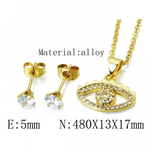 Wholesale Fashion Copper Alloy Jewelry Necklace & Earrings Set NO.#BC54S0493NL
