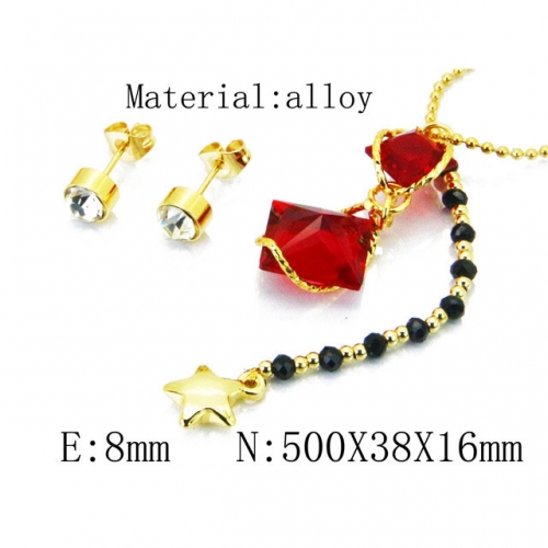 Wholesale Fashion Copper Alloy Jewelry Necklace & Earrings Set NO.#BC41S0129BCY