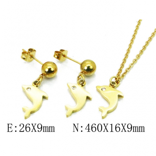 Wholesale Stainless Steel 316L Jewelry Sets (Animal Shape) NO.#BC91S0699P5