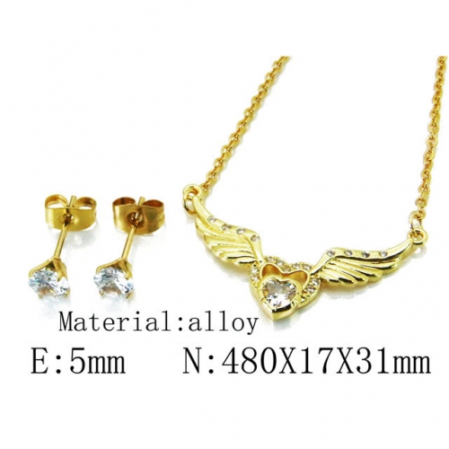 Wholesale Fashion Copper Alloy Jewelry Necklace & Earrings Set NO.#BC54S0483OE