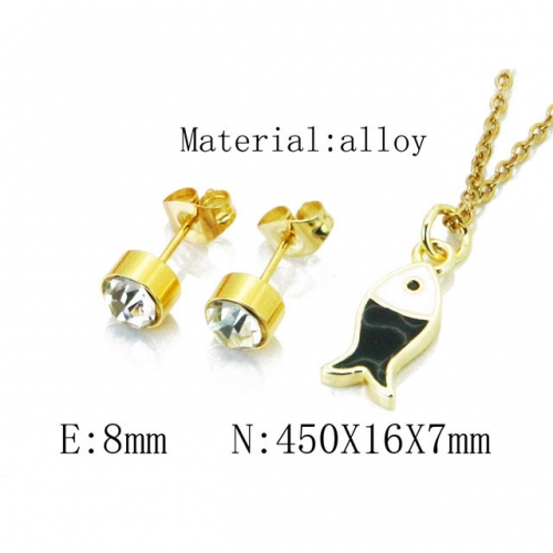 Wholesale Fashion Copper Alloy Jewelry Necklace & Earrings Set NO.#BC41S0107NW