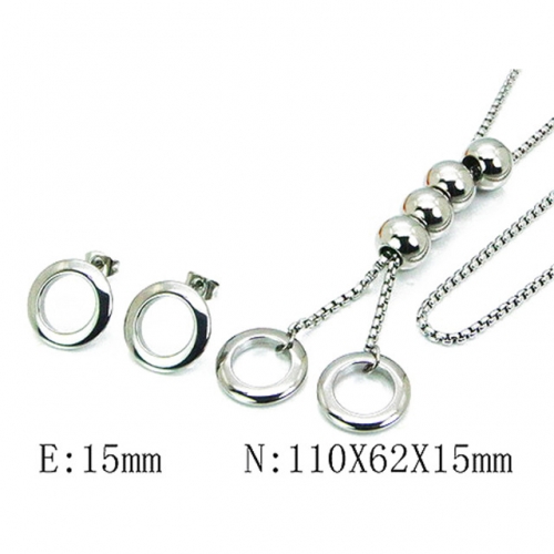 Wholesale Stainless Steel 316L Jewelry Font Sets NO.#BC59S2814HNF