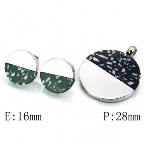 Wholesale Stainless Steel 316L Jewelry Shell Jewelry Sets NO.#BC06S0816HIZ