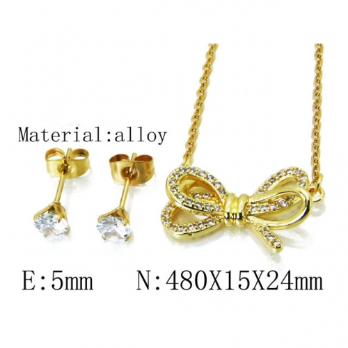 Wholesale Fashion Copper Alloy Jewelry Necklace & Earrings Set NO.#BC54S0509OLQ