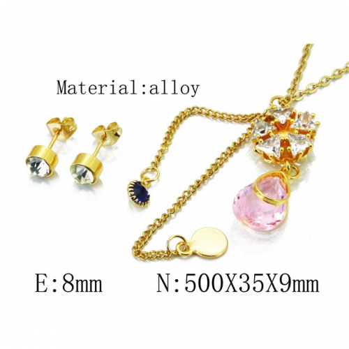 Wholesale Fashion Copper Alloy Jewelry Necklace & Earrings Set NO.#BC41S0022HHF