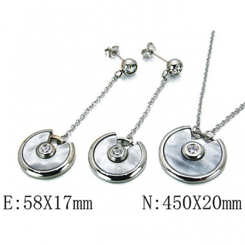Wholesale Stainless Steel 316L Jewelry Shell Jewelry Sets NO.#BC06S0950HIY