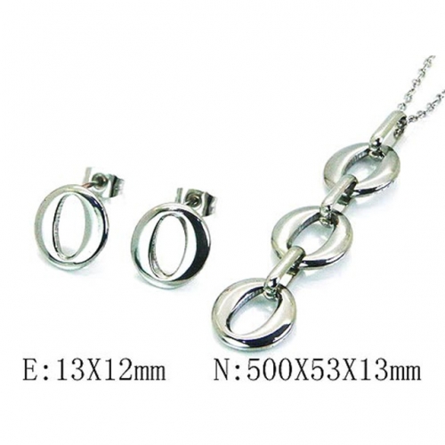 Wholesale Stainless Steel 316L Jewelry Font Sets NO.#BC59S2771OV