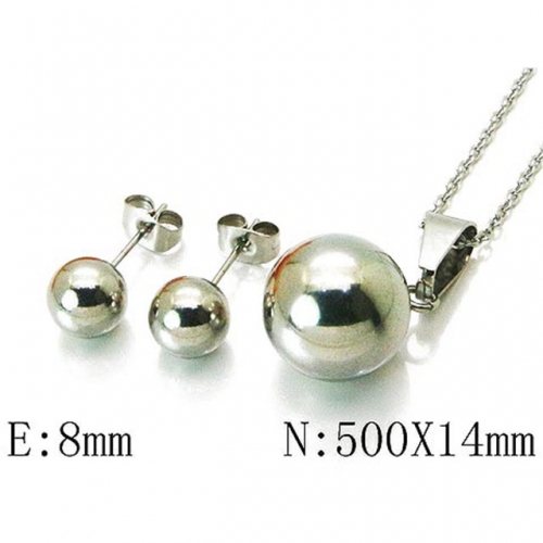 Wholesale Stainless Steel 316L Jewelry Spherical Sets NO.#BC59S2717LA