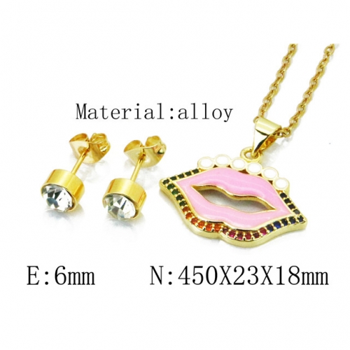 Wholesale Fashion Copper Alloy Jewelry Necklace & Earrings Set NO.#BC41S0091HHQ