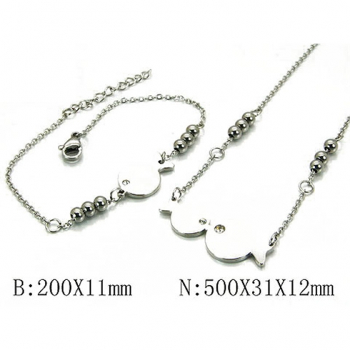 Wholesale Stainless Steel 316L Jewelry Sets (Animal Shape) NO.#BC06S0996HJT