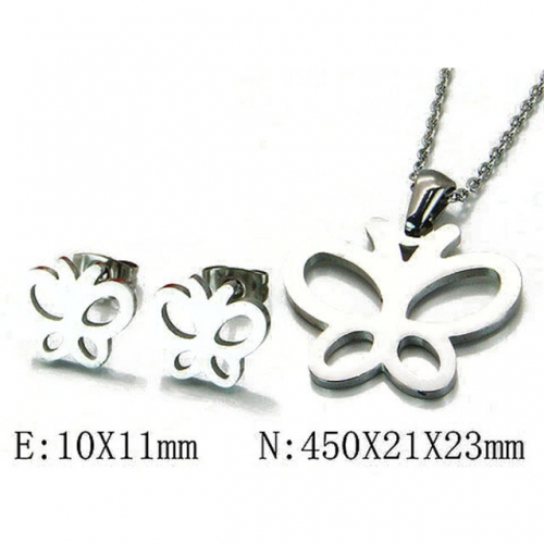 Wholesale Stainless Steel 316L Jewelry Sets (Animal Shape) NO.#BC54S0401LW