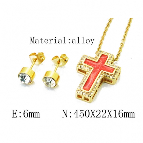 Wholesale Fashion Copper Alloy Jewelry Necklace & Earrings Set NO.#BC41S0070HHX