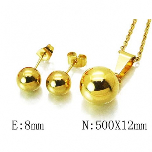 Wholesale Stainless Steel 316L Jewelry Spherical Sets NO.#BC59S2720LL