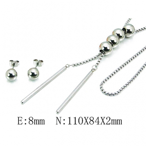 Wholesale Stainless Steel 316L Jewelry Spherical Sets NO.#BC59S2800HNS