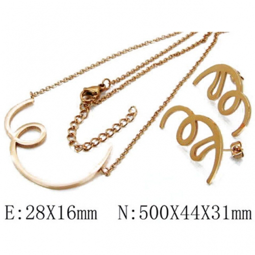 Wholesale Stainless Steel 316L Jewelry Font Sets NO.#BC06S0684H50