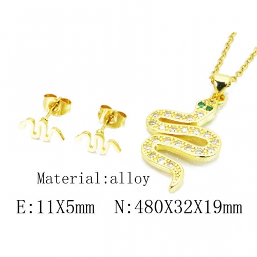 Wholesale Fashion Copper Alloy Jewelry Necklace & Earrings Set NO.#BC41S0173HAA