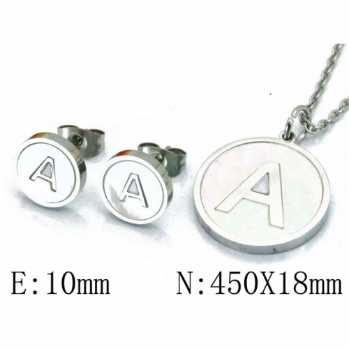 Wholesale Stainless Steel 316L Jewelry Font Sets NO.#BC25S0691HJA