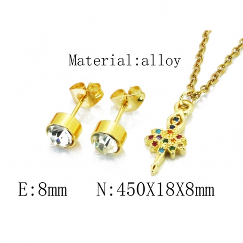 Wholesale Fashion Copper Alloy Jewelry Necklace & Earrings Set NO.#BC41S0115OY