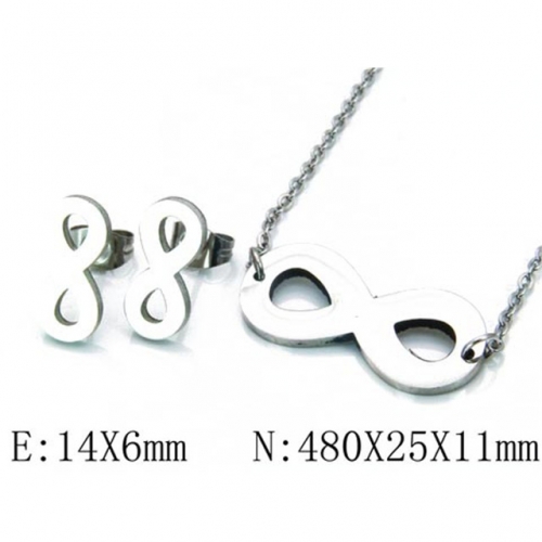 Wholesale Stainless Steel 316L Jewelry Font Sets NO.#BC54S0152LE