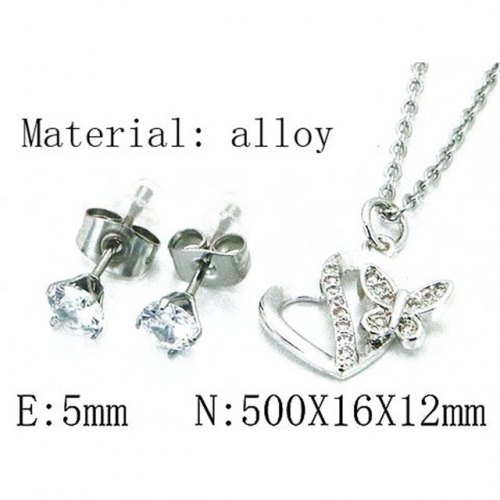 Wholesale Fashion Copper Alloy Jewelry Necklace & Earrings Set NO.#BC54S0457MLR