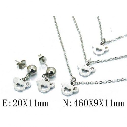 Wholesale Stainless Steel 316L Jewelry Sets (Animal Shape) NO.#BC91S0705HHA