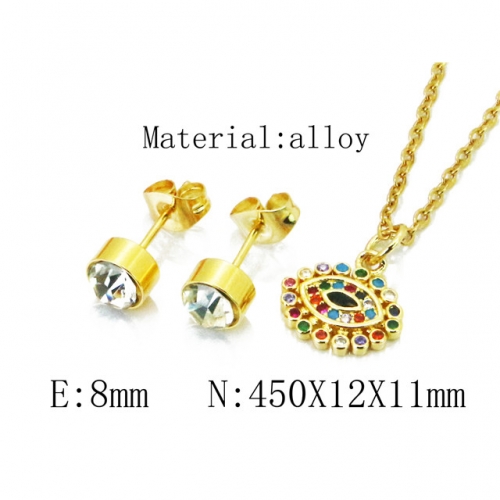 Wholesale Fashion Copper Alloy Jewelry Necklace & Earrings Set NO.#BC41S0109OR