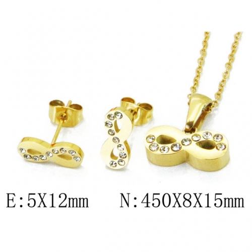 Wholesale Stainless Steel 316L Jewelry Font Sets NO.#BC91S0553HJL