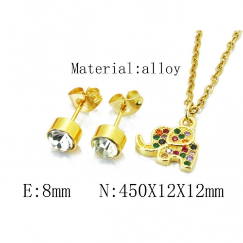 Wholesale Fashion Copper Alloy Jewelry Necklace & Earrings Set NO.#BC41S0113OR