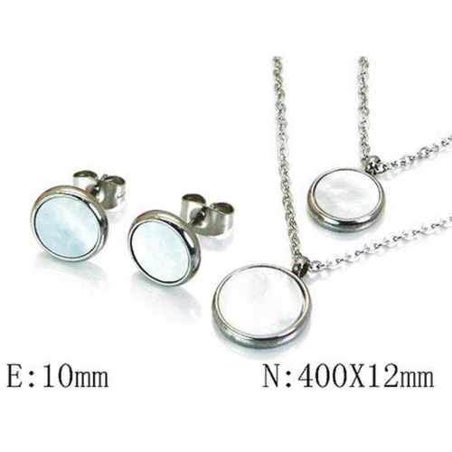 Wholesale Stainless Steel 316L Jewelry Shell Jewelry Sets NO.#BC25S0638HHL