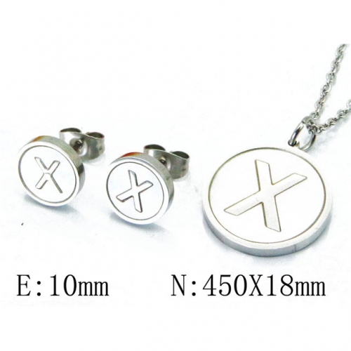 Wholesale Stainless Steel 316L Jewelry Font Sets NO.#BC25S0714HJX