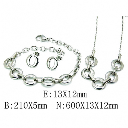 Wholesale Stainless Steel 316L Jewelry Font Sets NO.#BC59S2823HMW