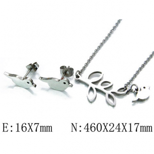 Wholesale Stainless Steel 316L Jewelry Sets (Animal Shape) NO.#BC54S0219LL