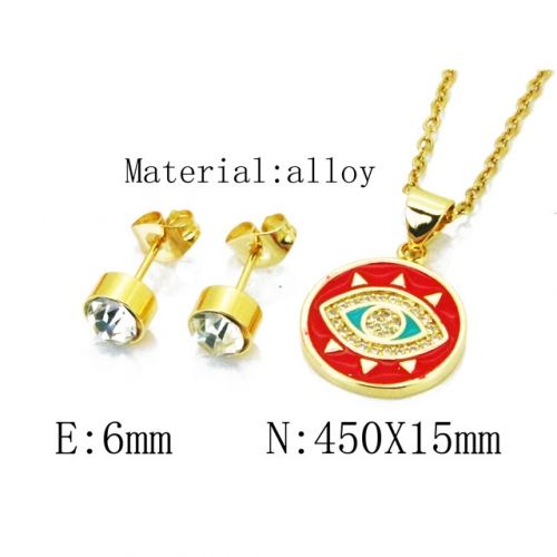 Wholesale Fashion Copper Alloy Jewelry Necklace & Earrings Set NO.#BC41S0084OE